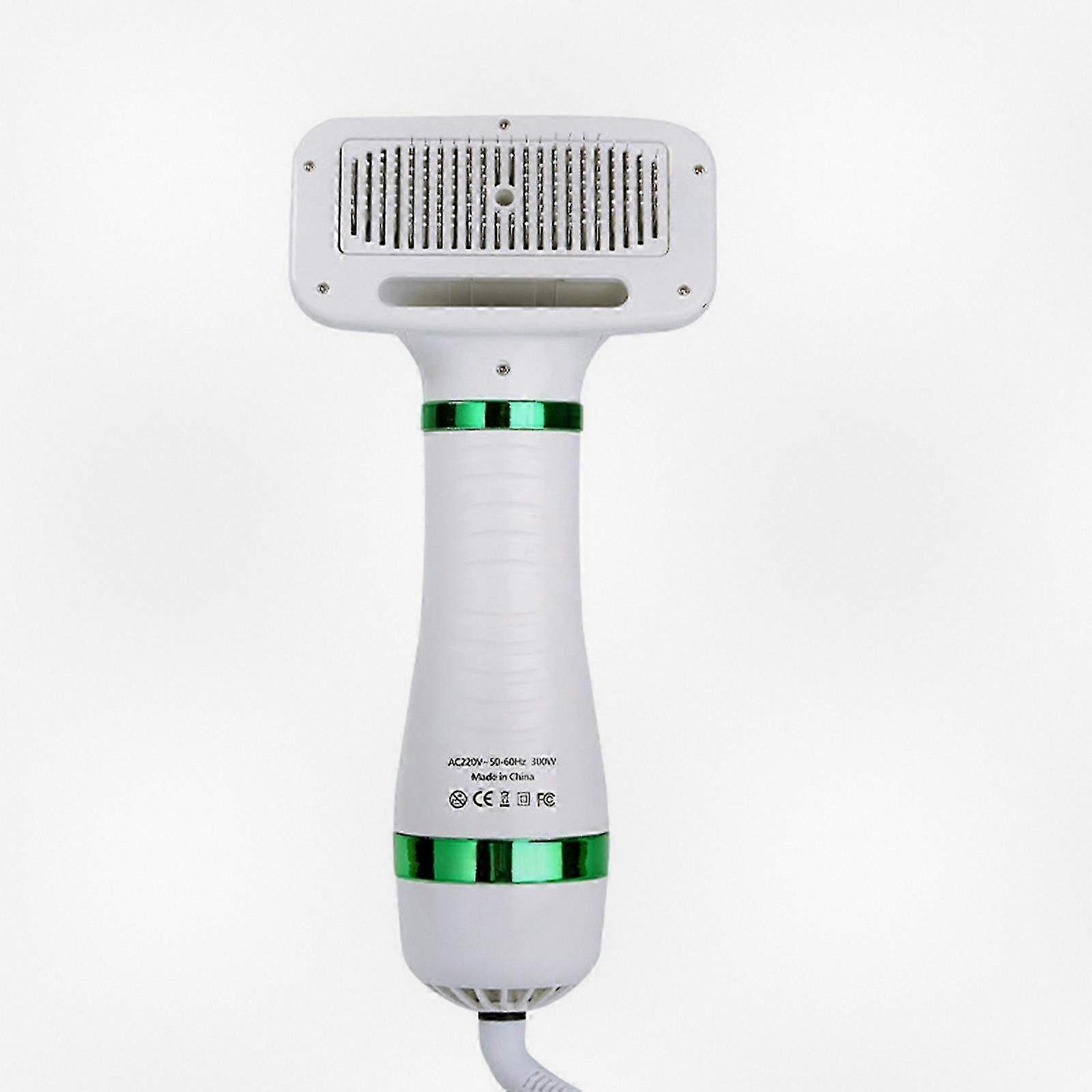 Portable 2 in 1 Hair Dryer and Pet Blower with Slicker Brush, Warm Air and 3 Adjustable Modes for Efficient Grooming