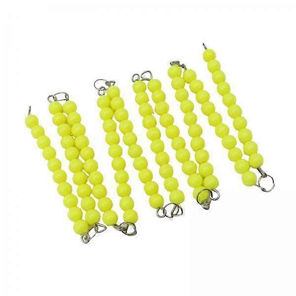 6x 10Pcs Montessori Bead Chains Teaching Aids Coordination Calculation Learning