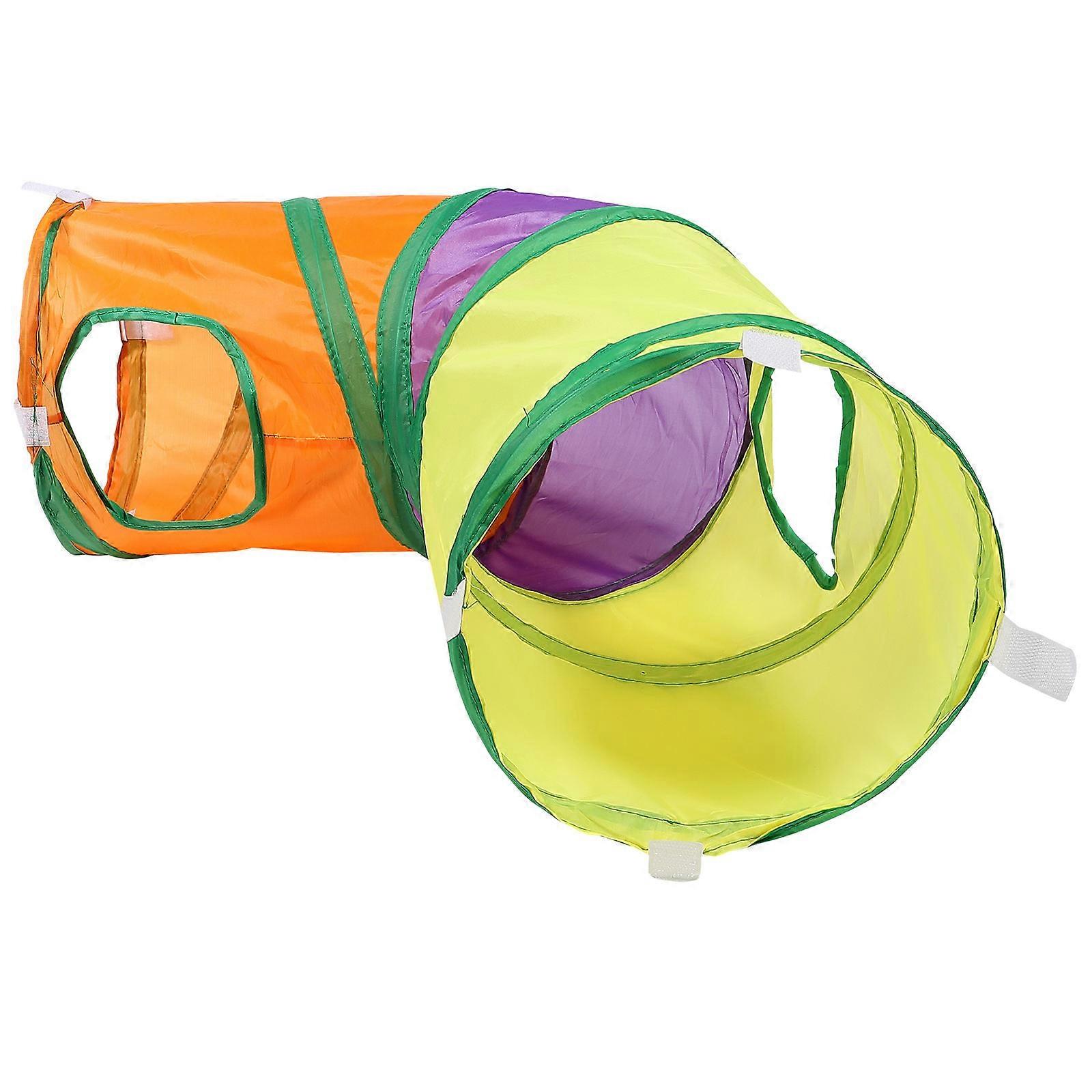 Foldable Cat Tunnel for Hiding, Chasing & Bouncing – Interactive Play Tube for Indoor Cats, Kitten, Chinchillas & Small Animals to Stimulate Hunting