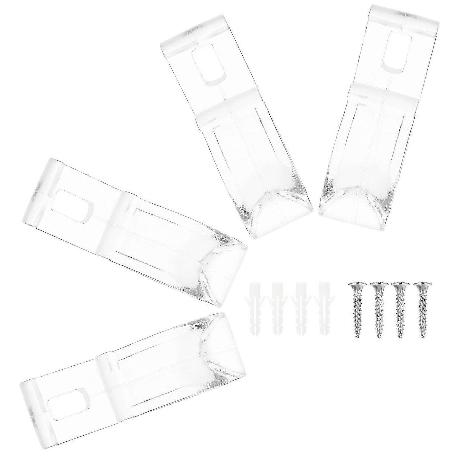 4pcs Roller Curtain Positioning Hook Roller Shade Hook Bead Chain Tension Device Screws