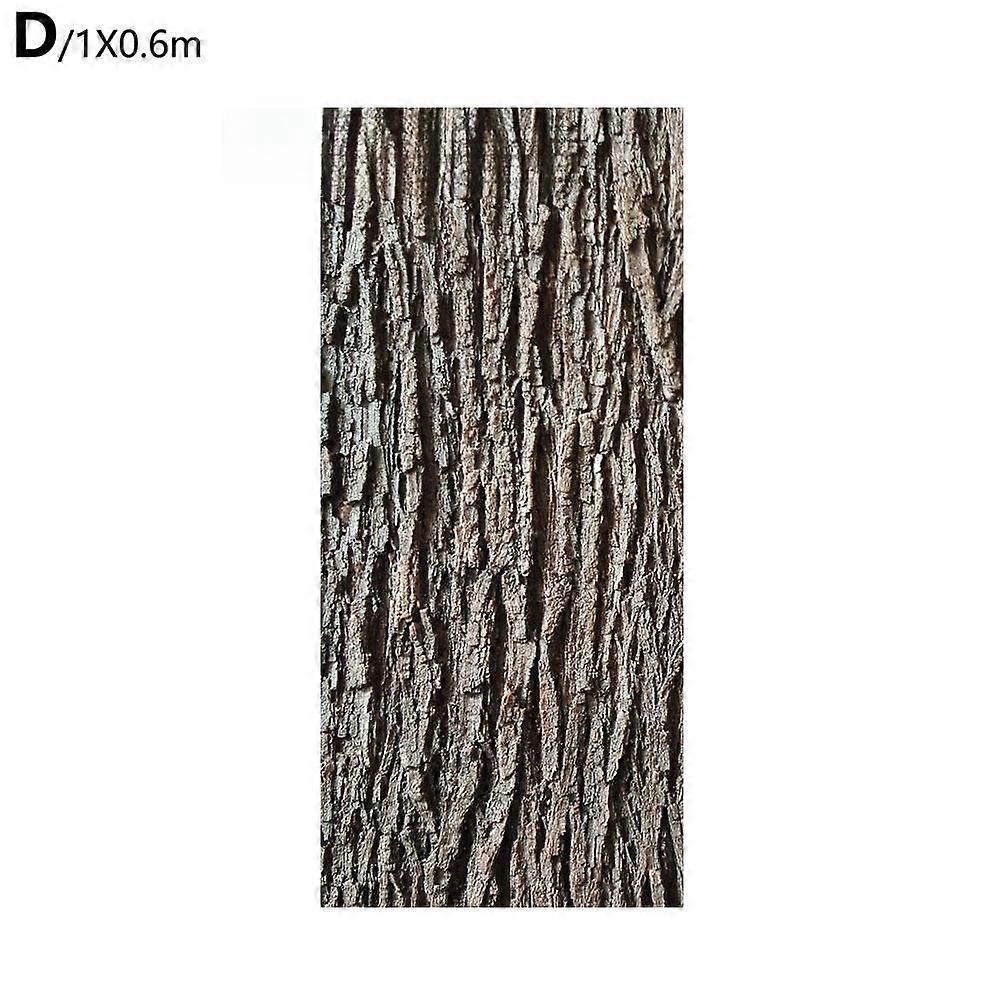 Length 1 meter width 0.6 meters (D) $ Decorative bark rural background bark pipe fake tree sticker wall indoor pipe decoration props fake bark