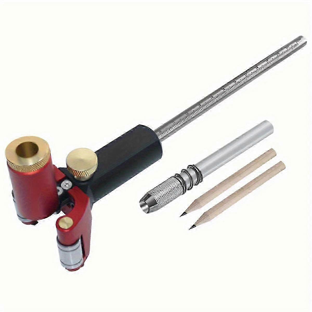 Multifunction Wheel Marking Scribing Tools Precision Marking Linear Arc Dual-Purpose Scriber Solid Metal Bar Scribe Tool--As Shown