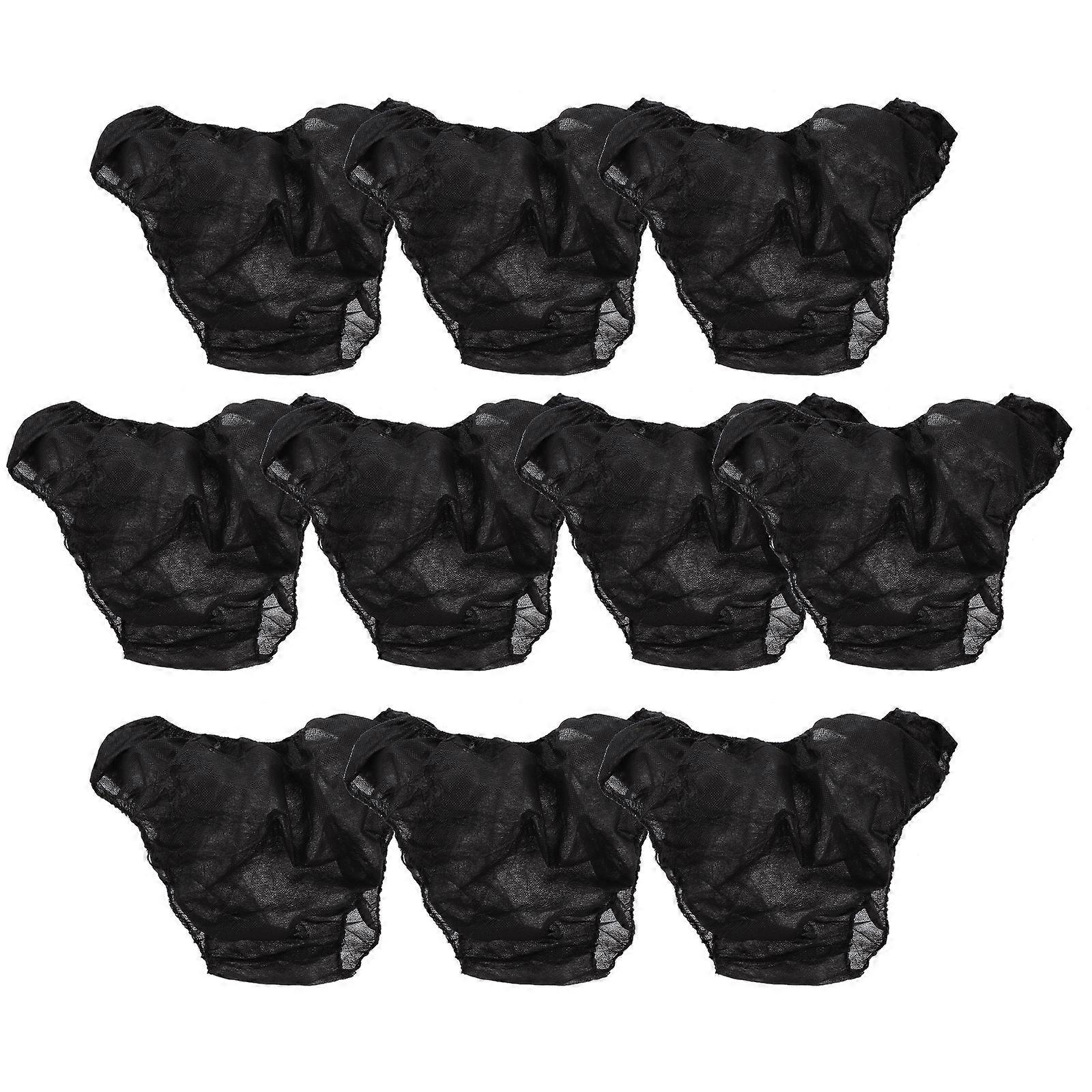 10 Pack Disposable Non 's Underwear – Elastic Opaque Briefs for Spa, Massage, Sauna – Travel Friendly