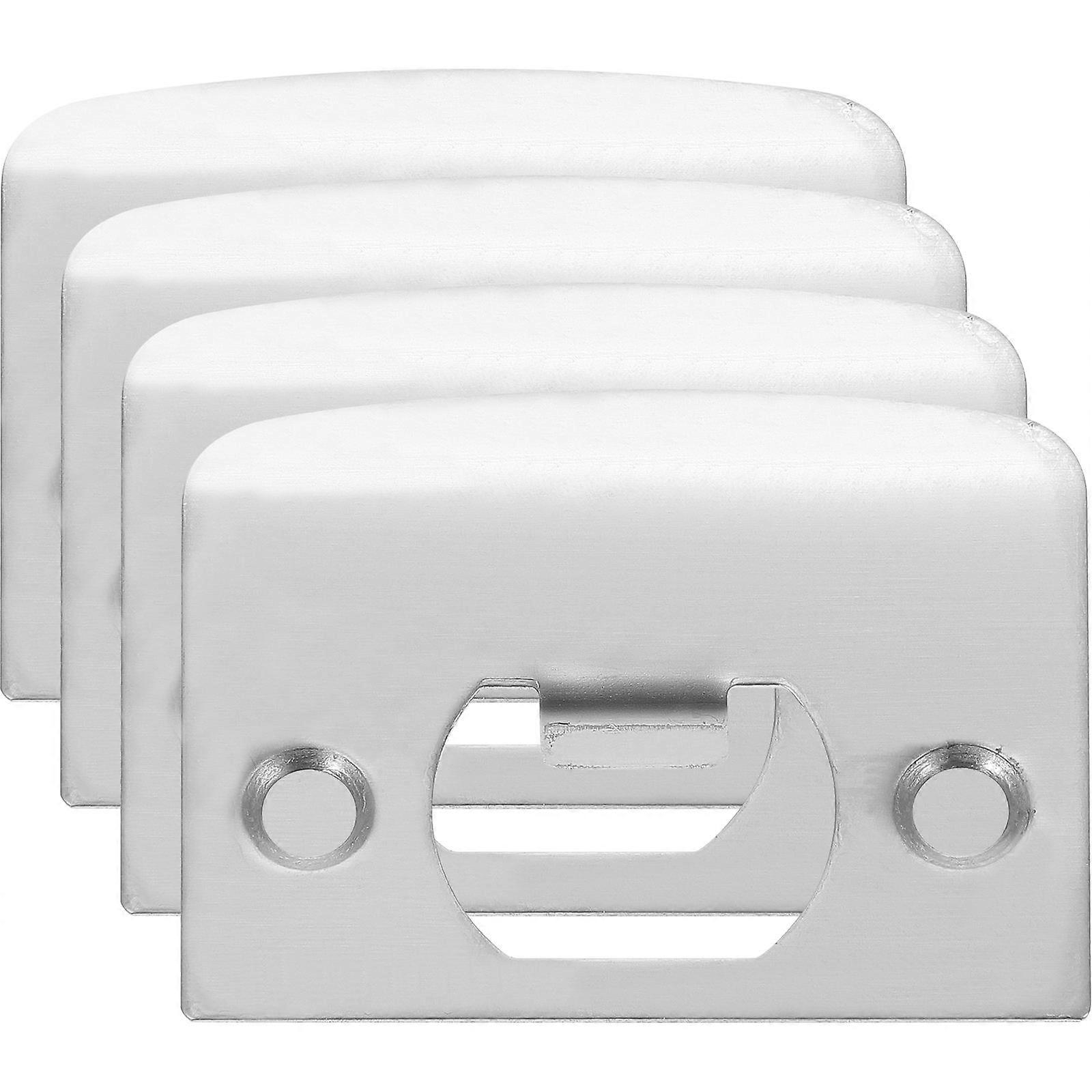 Stainless Steel Door Latch Strike Plate Kit – Durable, Corrosion Resistant Interior Door Reinforcement for Easy Installation
