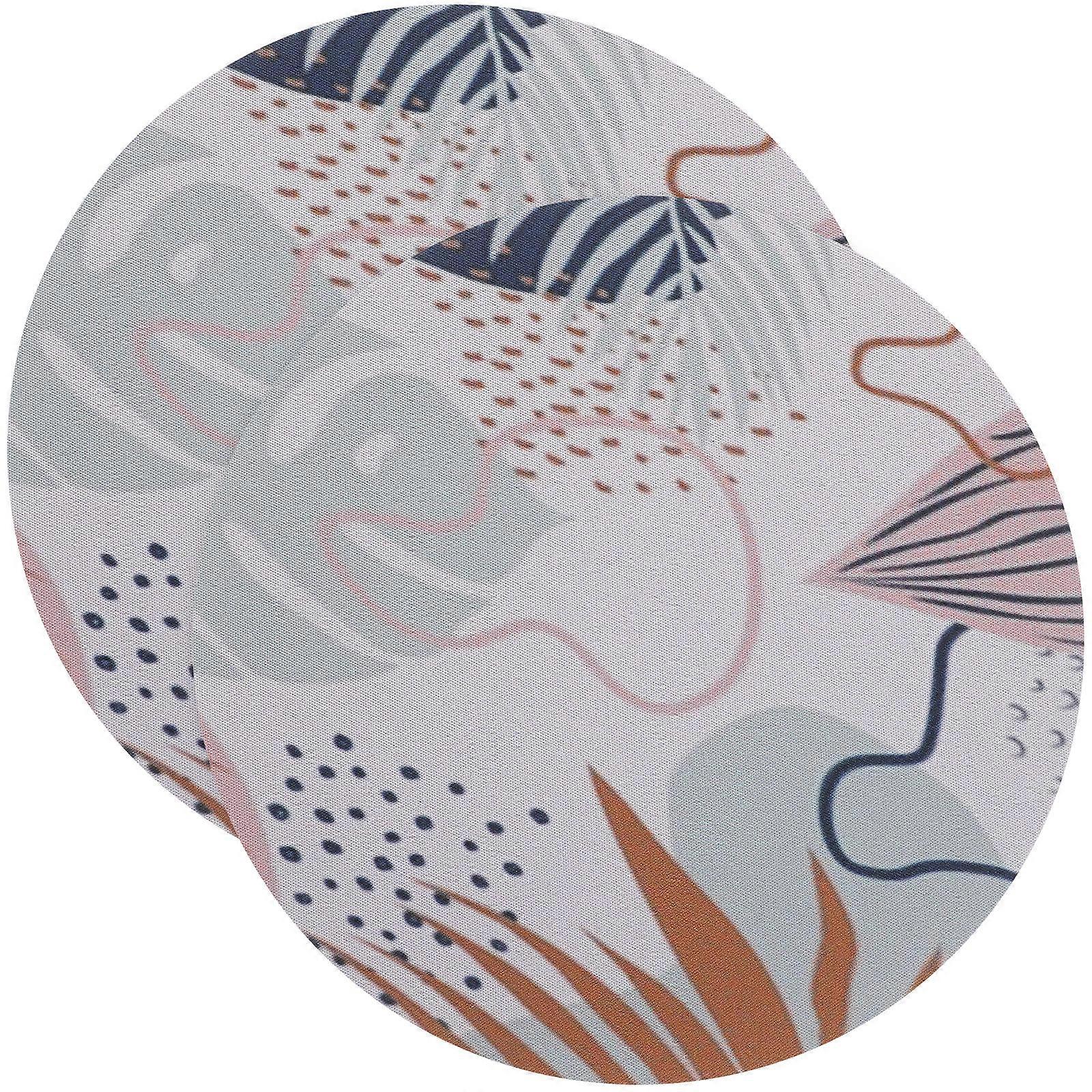 Desk Mouse Pad Smooth Surface Home Use Circle Shape Rubber Material 2Pcs