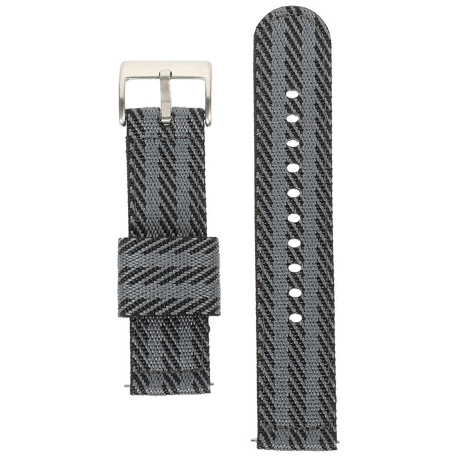 Watch Bands Nylon Straps Wear-Resistant Replaceable Gray 22mm Width 1Pack