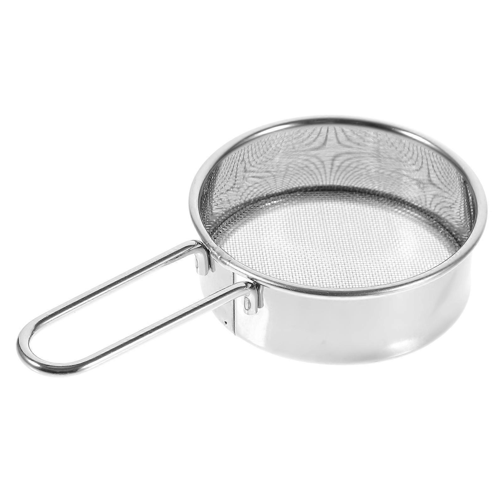 Flour Sifter Cup Single Layer Powdered Sugar Sifter Stainless Operated Baking Tool 1Pack