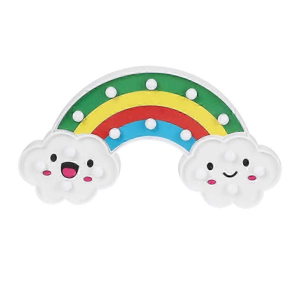 Charming Rainbow Cloud Shape LED Night Light for Bedroom Decoration