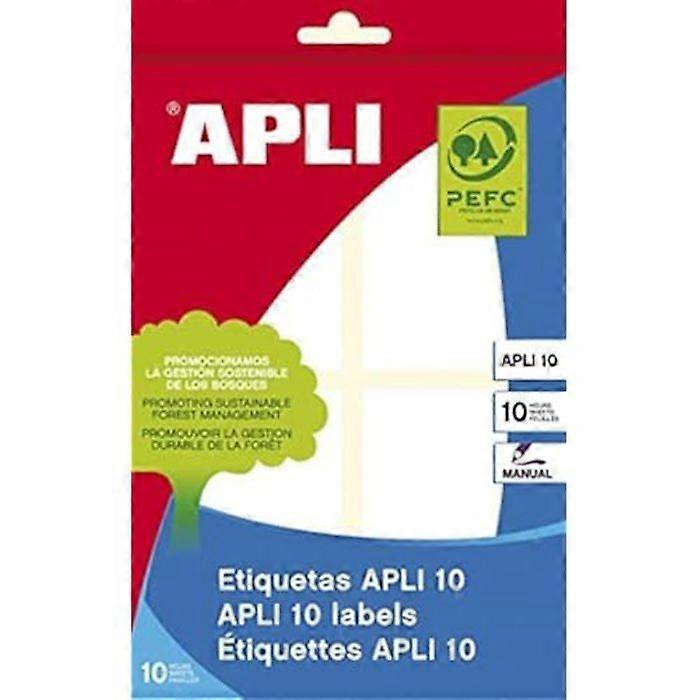 White Labels - APLI - 1655 - 40 x 75 mm - Permanent adhesive - 10 sheets