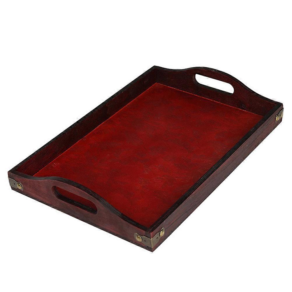 Rustic Wood Tray for Beauty Salon Food Storage Essential Oil Mixing Home Use 1Set