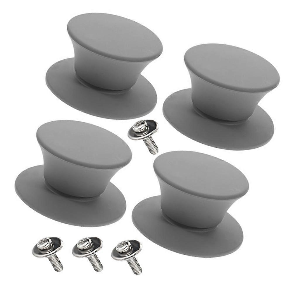 Pot Lid Handle Cover Silicone Knob for Kitchen Use with 4Pcs Reusable