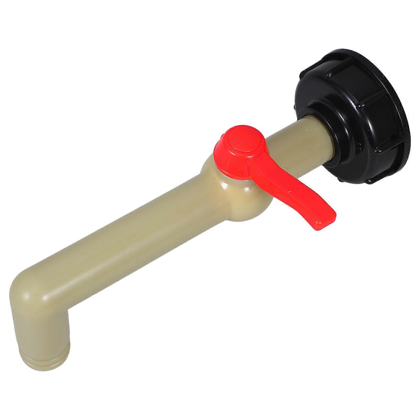 Ibc Tote Valve with Threaded Outlet Water Tap for Rainwater Collection, Garden Irrigation, and Hose Connection with Flow Control and Quick Connect