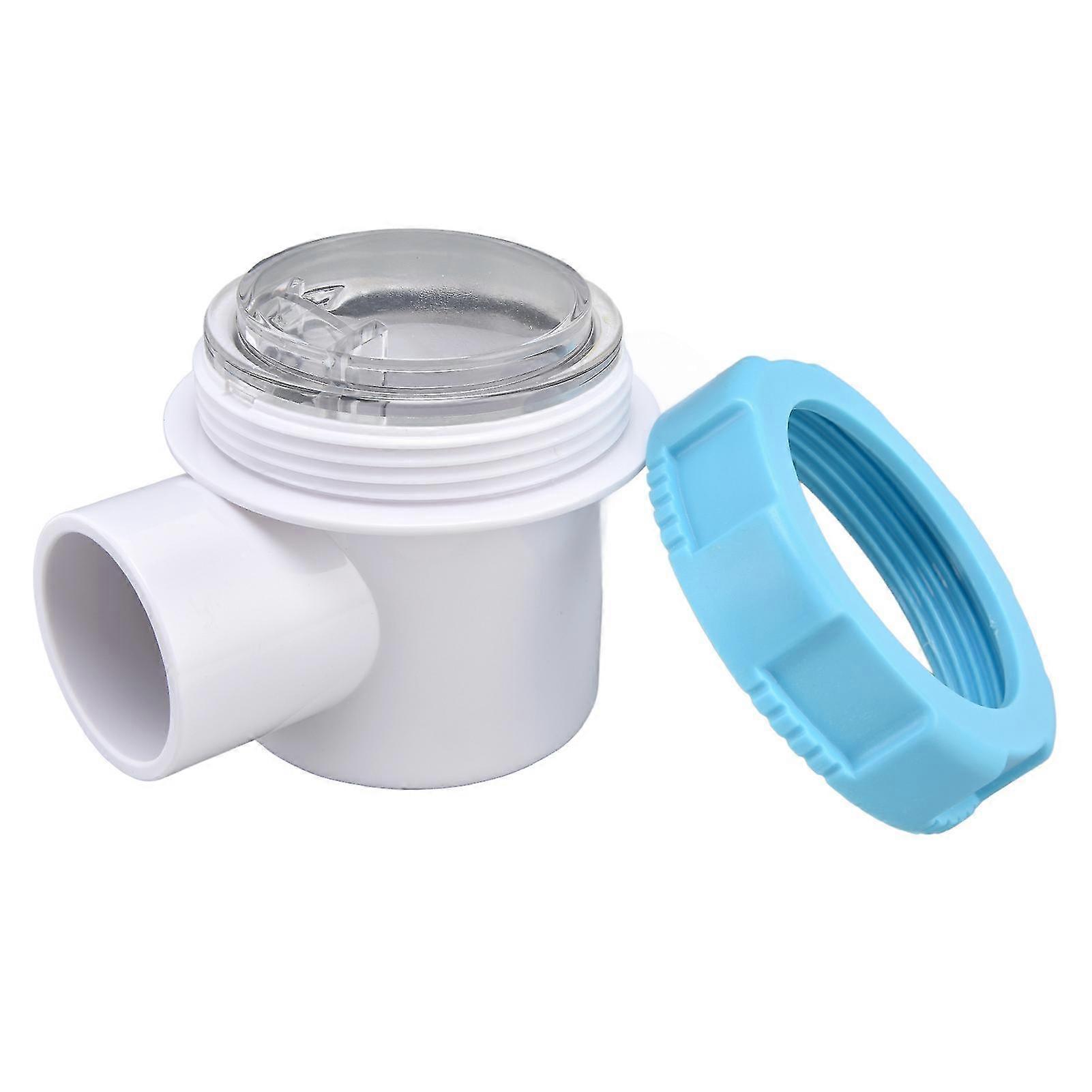 Check Valve 50mm 2 Ways G1 1/2 Water Hose Backflow Preventer with Transparent Mirror Pipe for Swimming Pool Filter Edition 0619