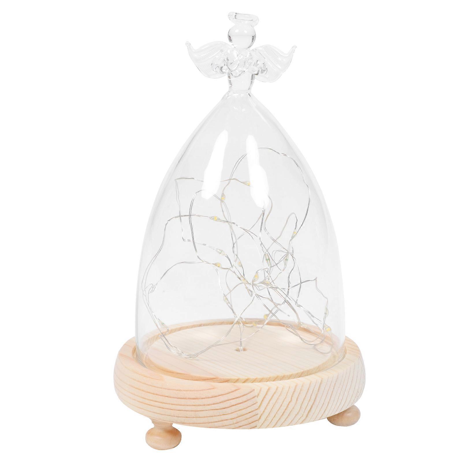 Elegant Transparent Glass Dome Decor for Decoration with Stable Base Design and Angel Style Cone Shape 1PC