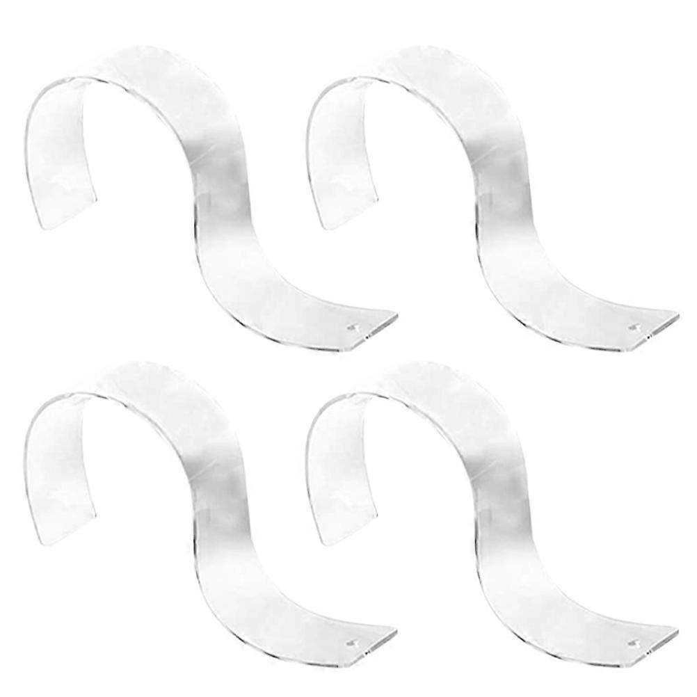 Belt Organizer Holder Acrylic Belt Display Stand for Home Use and Store Display Transparent 17.00X10.00X4.00CM 4Pcs