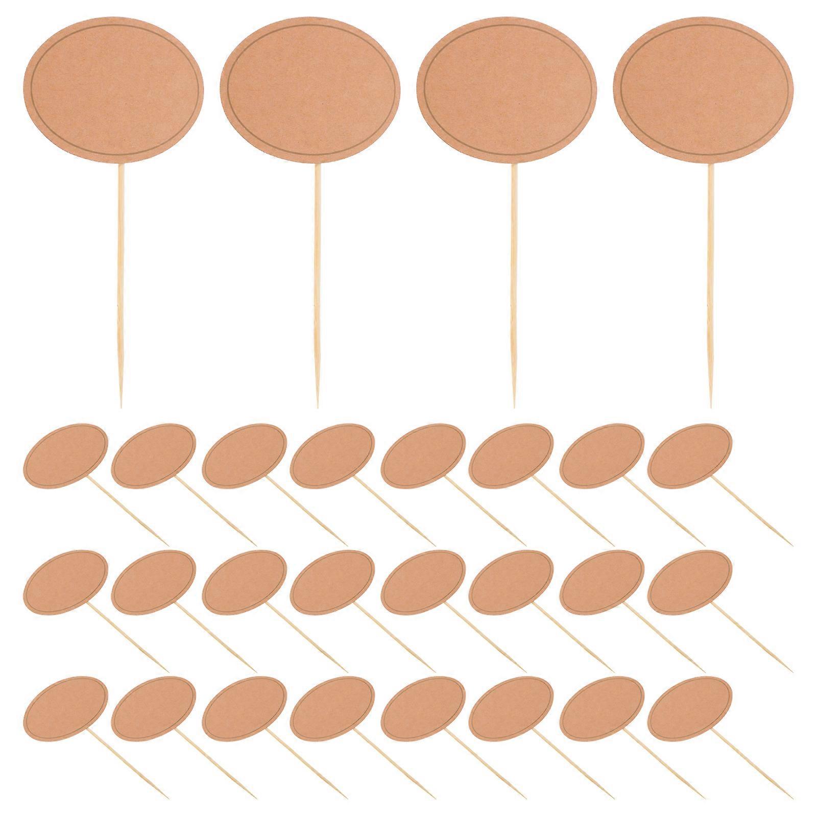 Cheese Markers Food Label Flag Decorative Prop Paper Business Owners 24Pcs