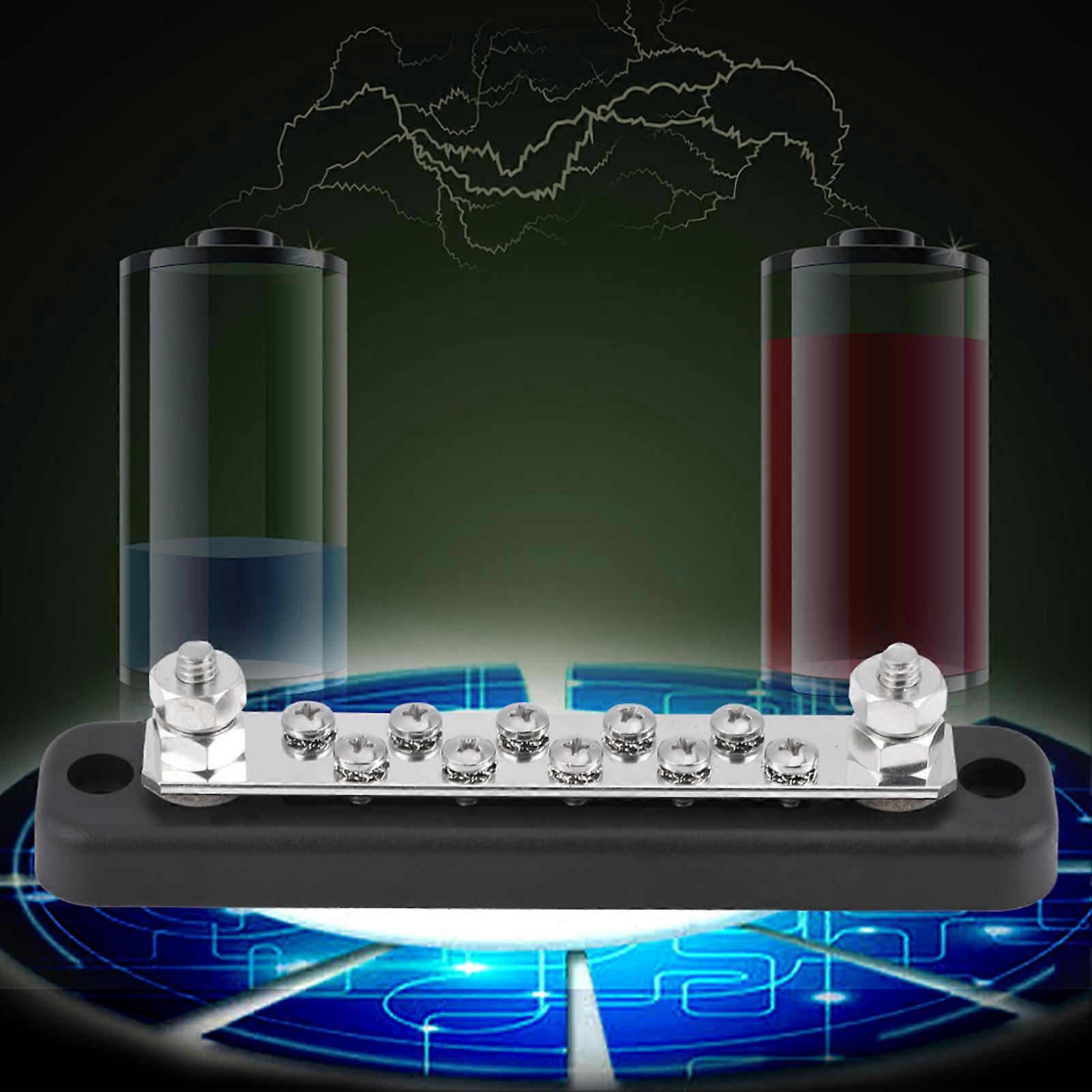 10 Position Electrical Junction Terminal Block with 2 Studs AC 130A DC 150A