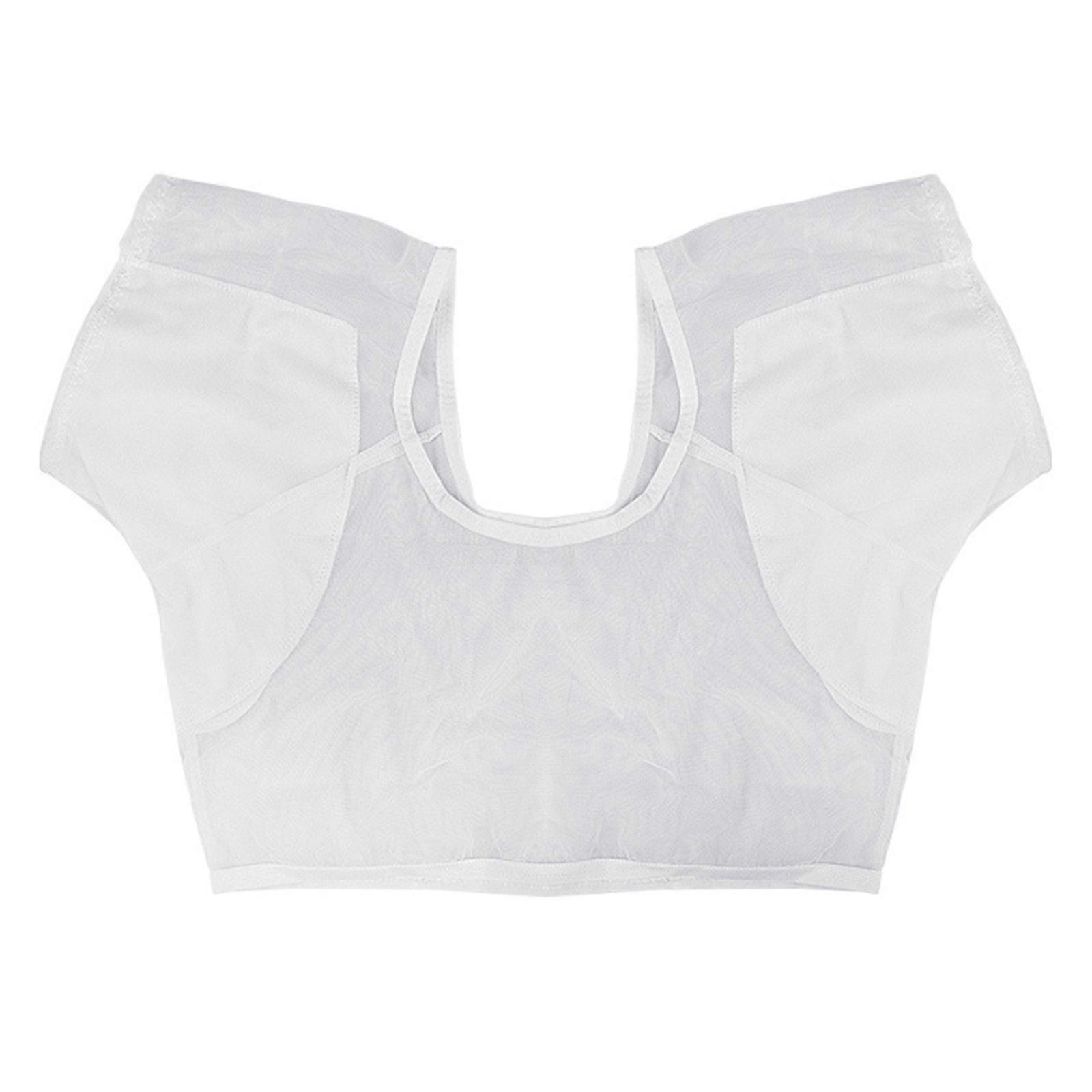 Women's Invisible Sweat Absorbing Undershirt Quick Dry Mesh Vest Moisture Wicking Sweat Proof Underarm Sweat Pad Shirt  White XL