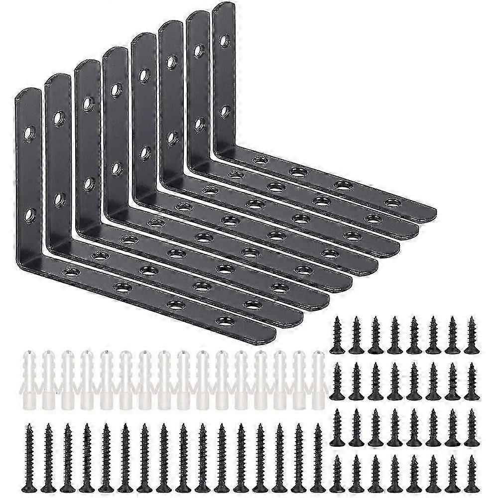8pcs Shelf Bracket Wall Support Shelf Bracket Corner Brace