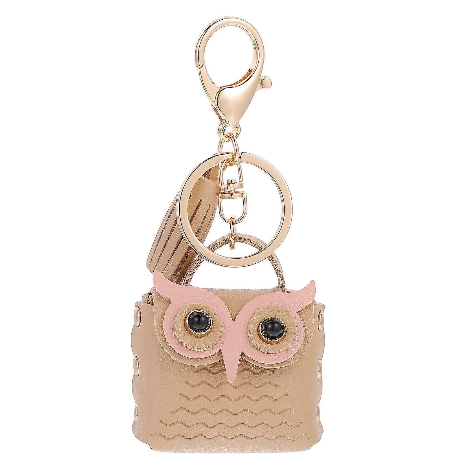 PU Owl Key Alloy Key Ring for Decorating