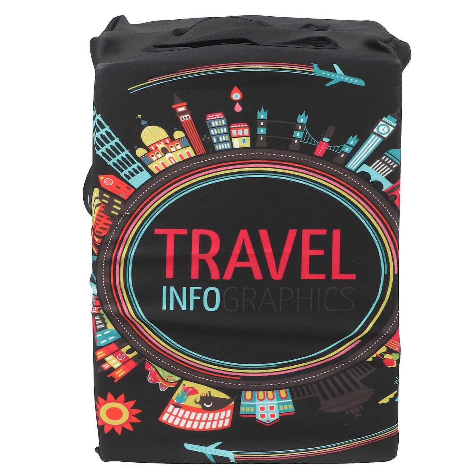 Fitted to Suitcase Luggage Cover Suitcase Protector Cover Protective Dust-Proof Scratch-Resistant 62x43cm Assorted Color 1Pcs