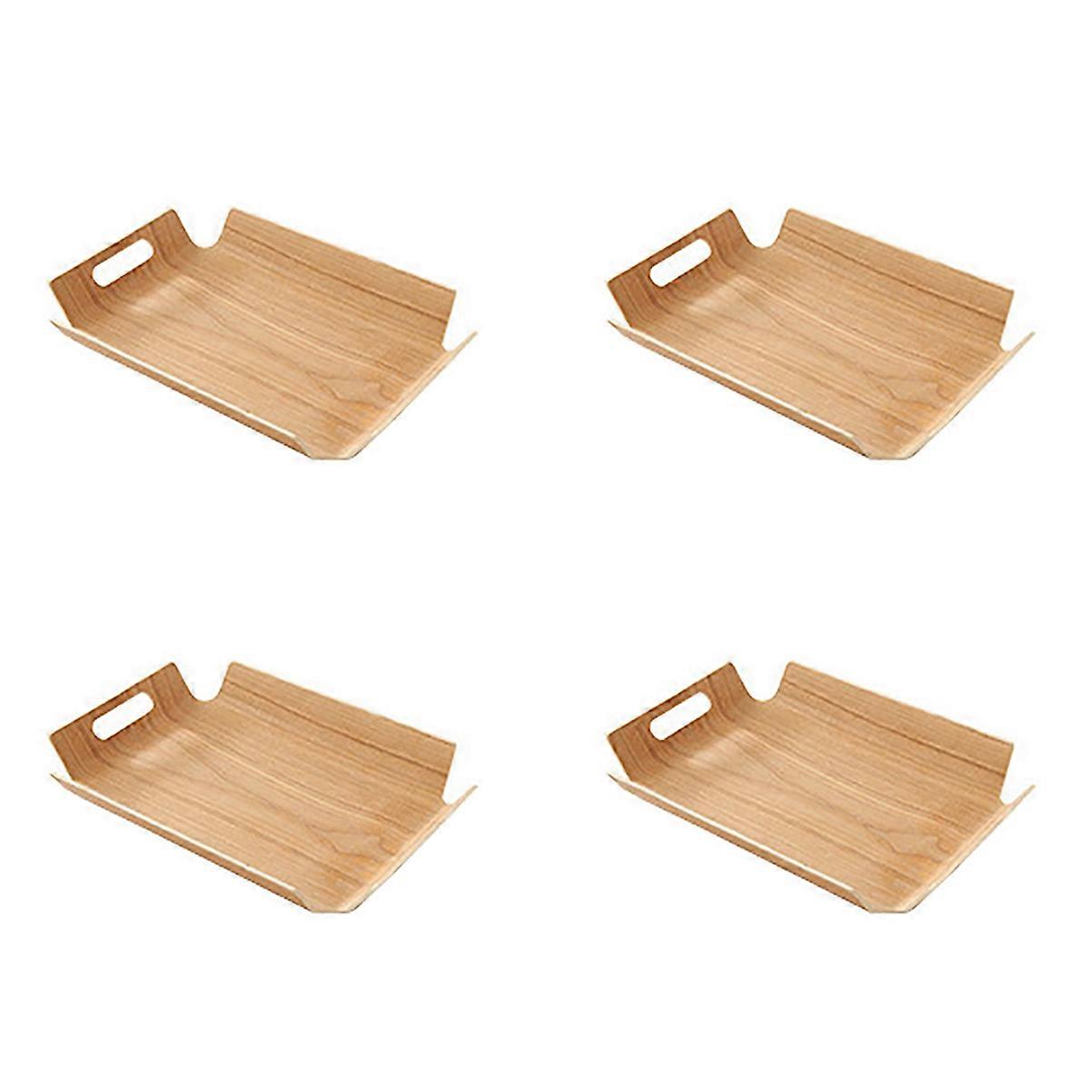 Bread Tray Storage Organizer Wooden Serving Tray, A