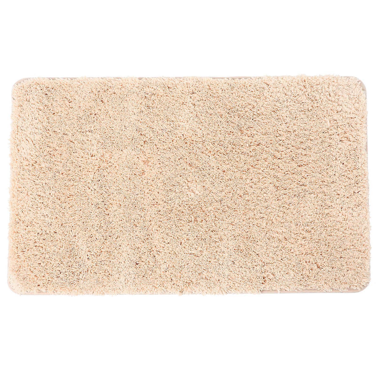 Bathroom Rugs Bath Mats Water Absorbent Anti Slip Keep Floors Clean Beige 80X50X3cm 1Pack