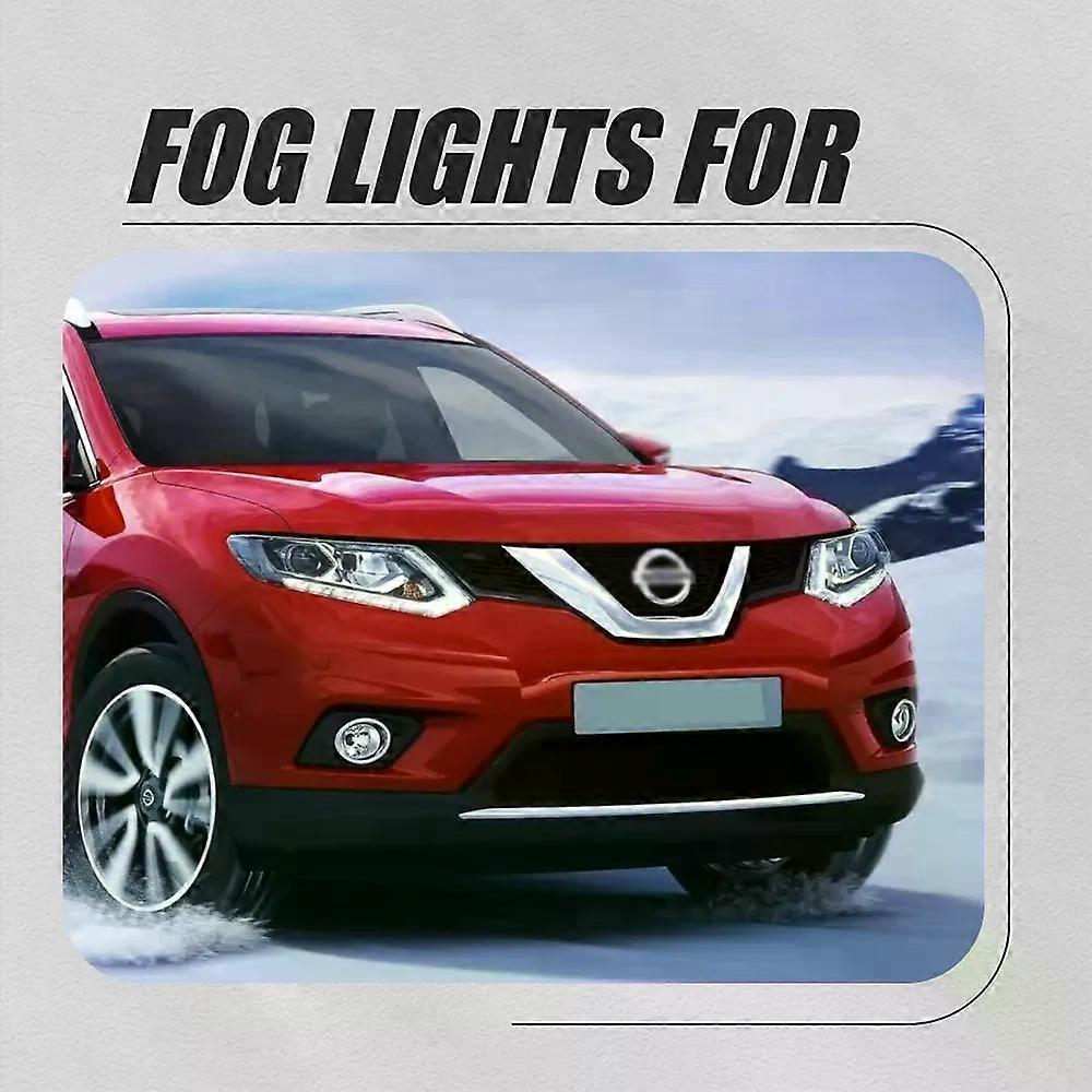 Spot goods Real shotFront Bumper Fog Lamp Upgrade FOR Nissan X-Trail rogue 2014 2015 2016 Version Additional Foglight Set