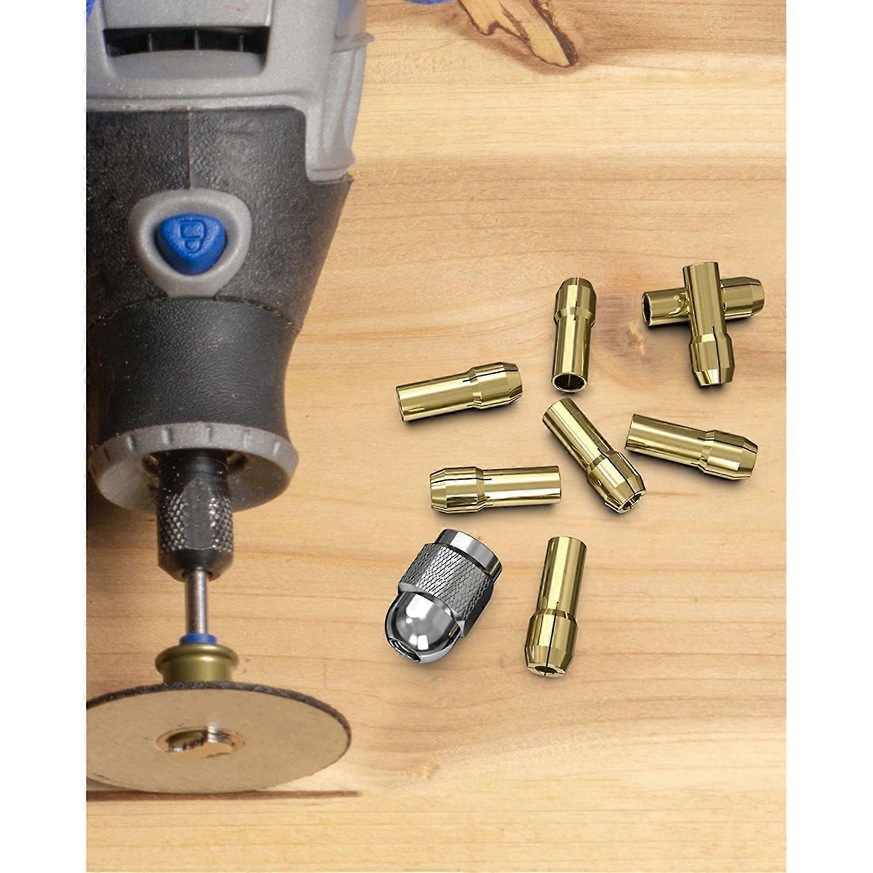 10Pcs Brass Collet for , Drill Nut Tool Set with Collet Nut