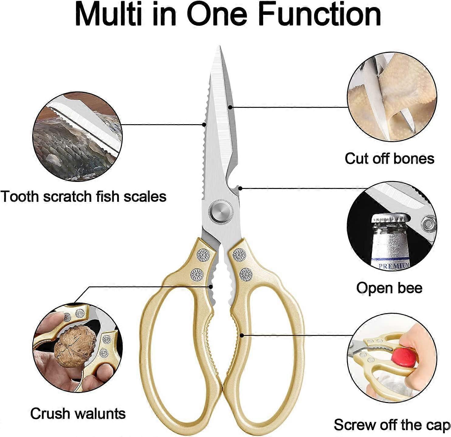 Kitchen Scissors, Robust Kitchen Scissors, Multifunctional Stainless Steel Scissors (AAA)