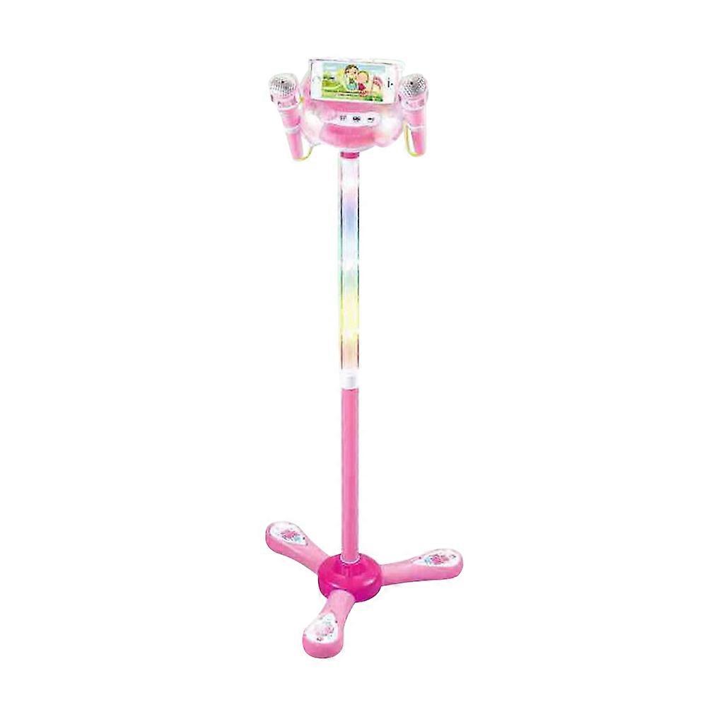 Microphone with Stand Karaoke Machine Musical Singing Toy with 2 Microphones