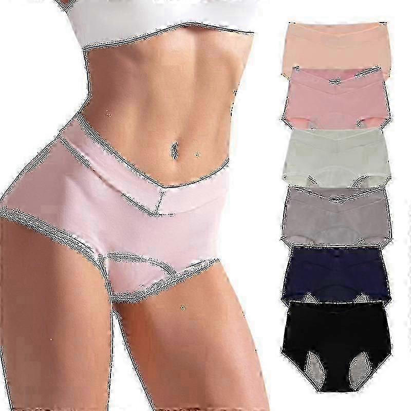 6 Pcs Absorbent Cotton Underwear for Urinary Incontinence and Menstrual Protection