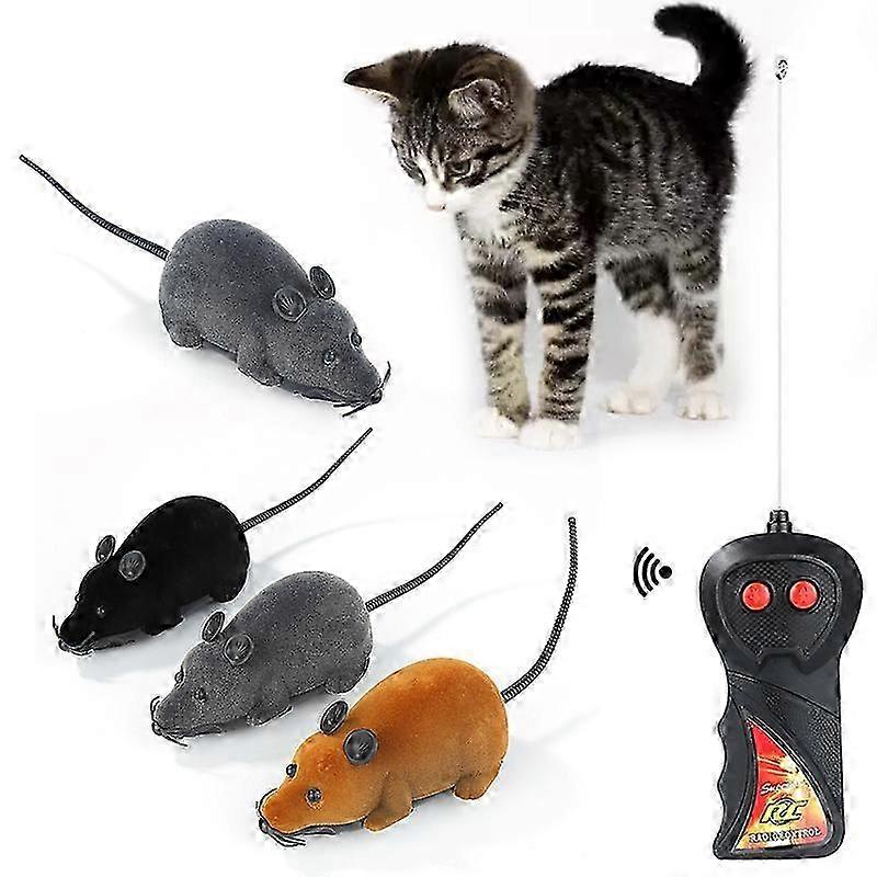 Rat Funny Cat Toy With Remote Control Multicolor Mouse Cute Wireless Controlled Toy Rat Pet Supplies