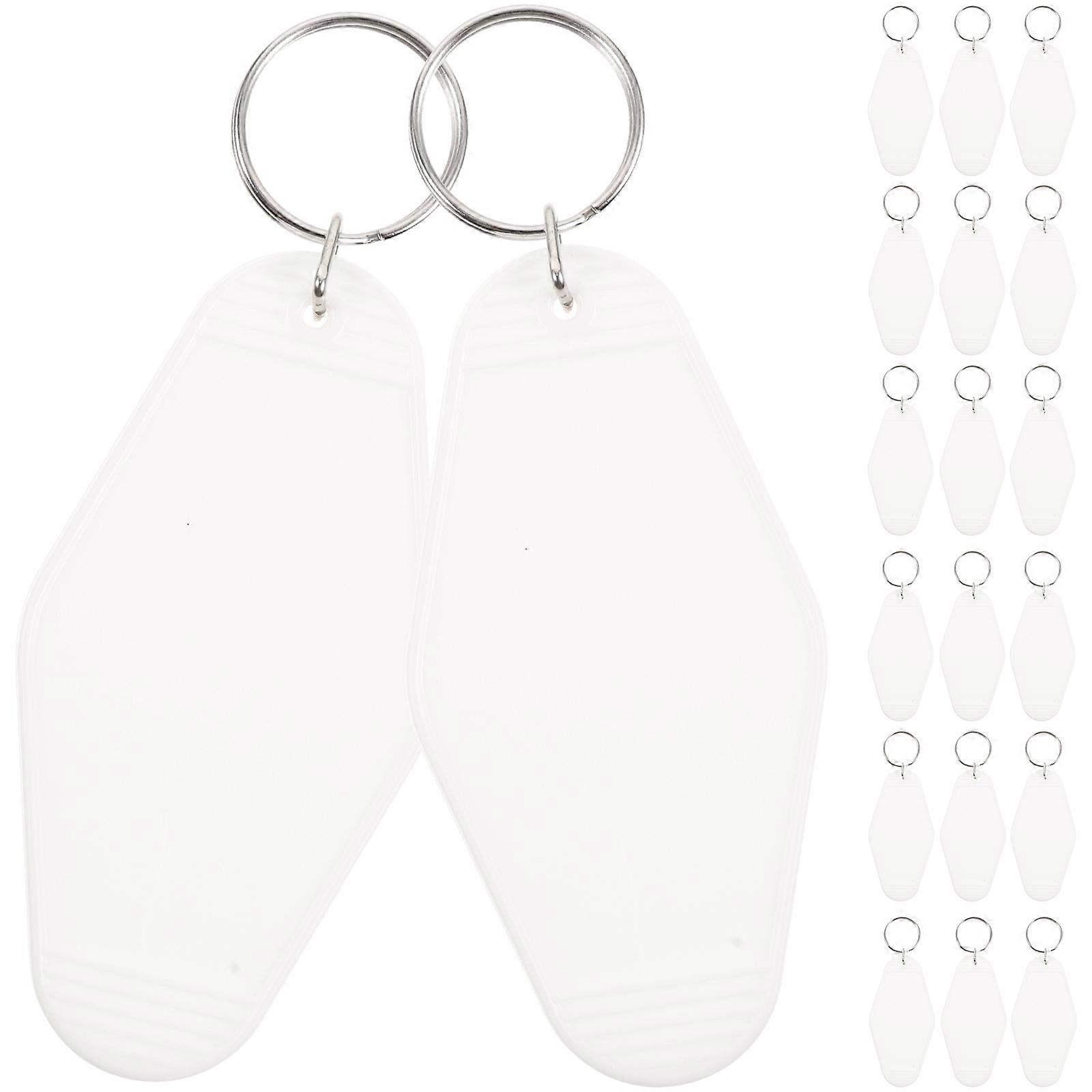 Key Rings With Labels Plastic Luggage Pendant Boxes Labeling Keys 20Pcs