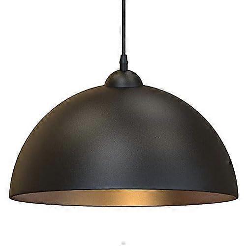Modern chandelier in industrial style, E27 screw metal pendant lampshade, flush mount ceiling light