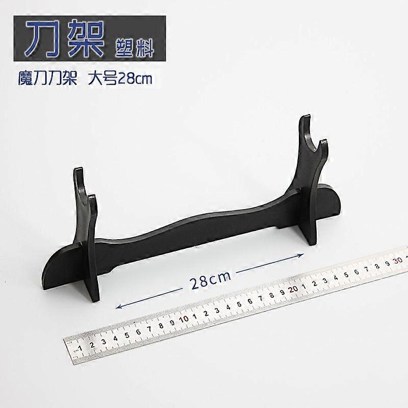 2pcs Toy Sword Holder: Model Display Stand Desktop Bracket Support Single Tier Plastic Rack For Model And Decorative Swords Black 28 Cm