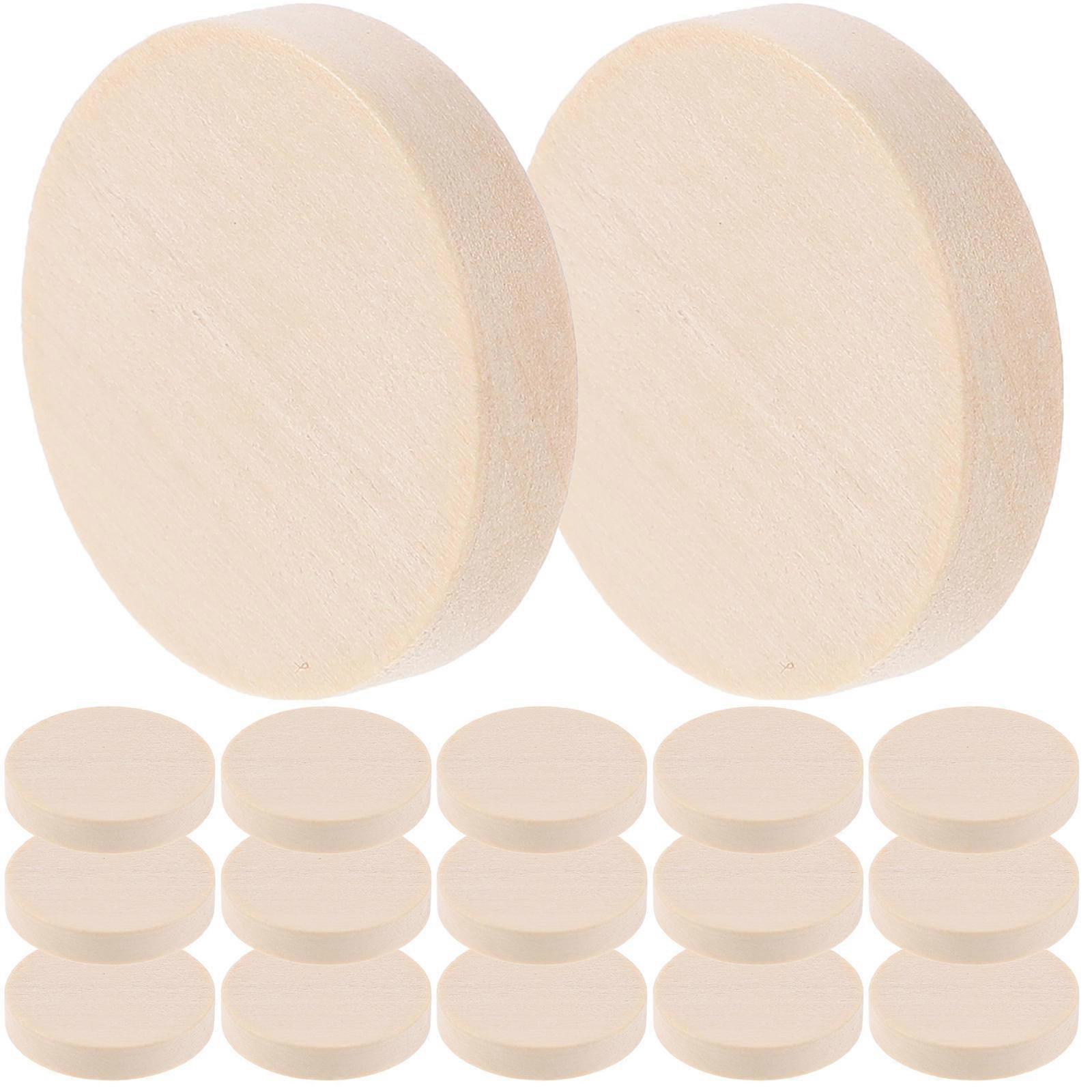 Unfinished Wood Circle Round Disc Wooden Coins DIY Projects 50Pcs