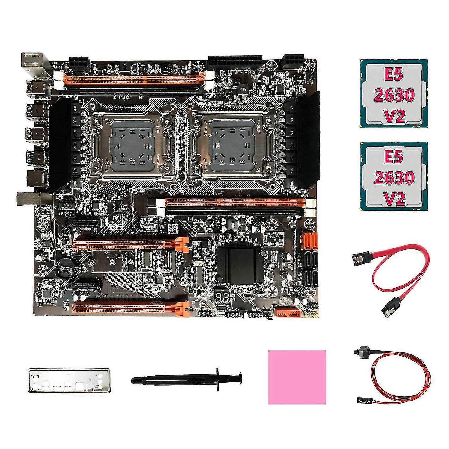 Mboard+2xe5 2630 V2 Cpu+sata Cable+s Cable+baffle+ Grease+ Pad A2011 M.2