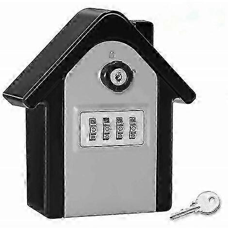 Key safe Wall Mounted Key Safe Box with Digital Code & Emergency Keys, Large Key Safe Box Format Outdoor Key Chest for Home, Office, Garages