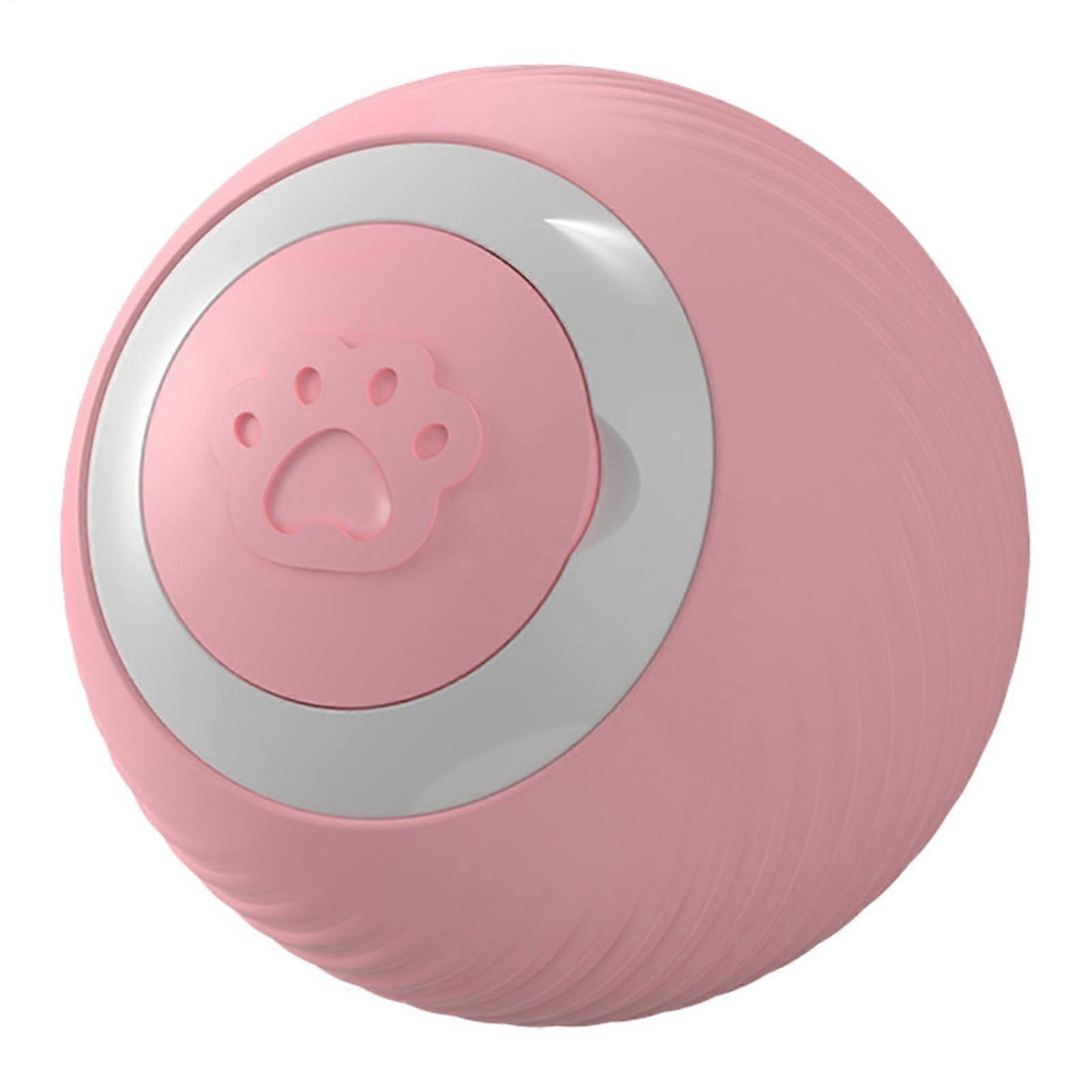 Smart Cat Ball – Interactive Toy Glowing Play Ball with USB Charging SelfRolling Pet Ball, Ø 4.3 cm Pink