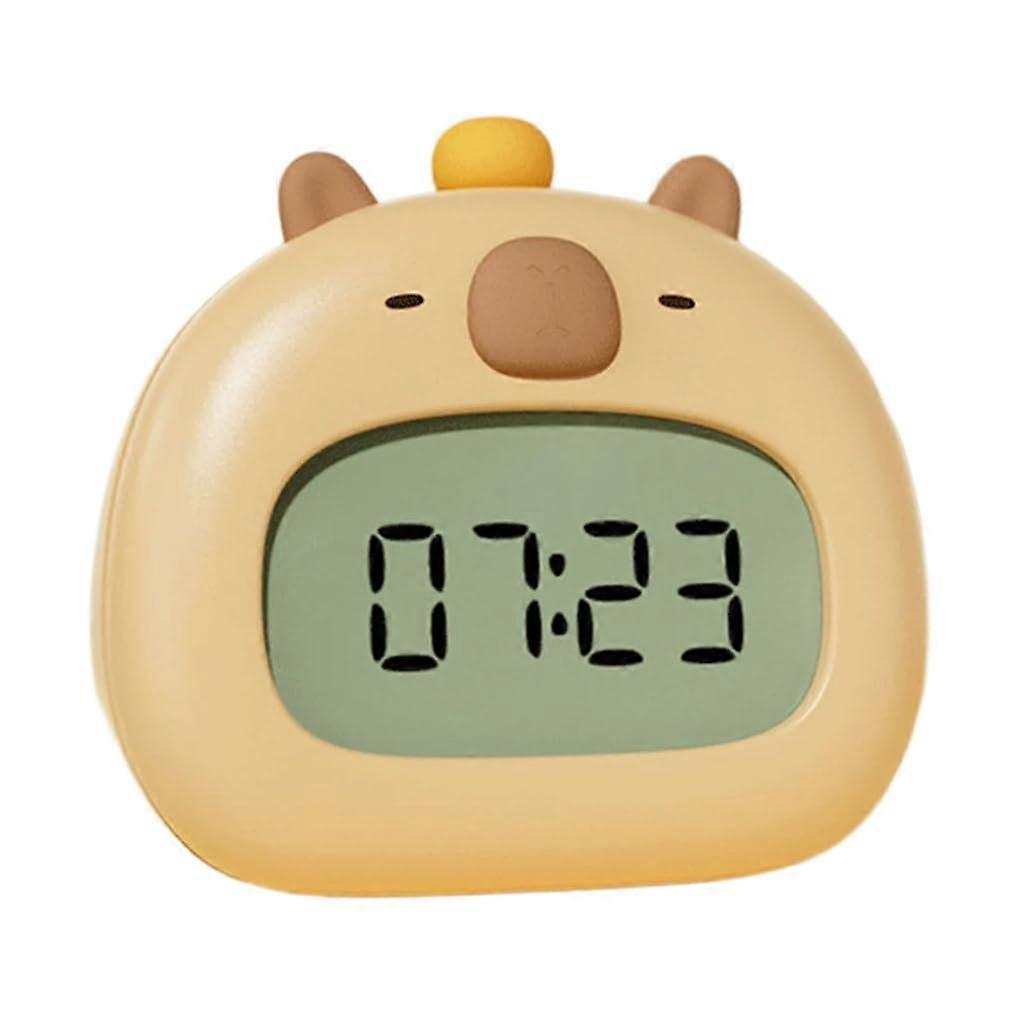 Capybaras LED Light Alarm Clock Rechargeable USB Desktop Clock for Kids