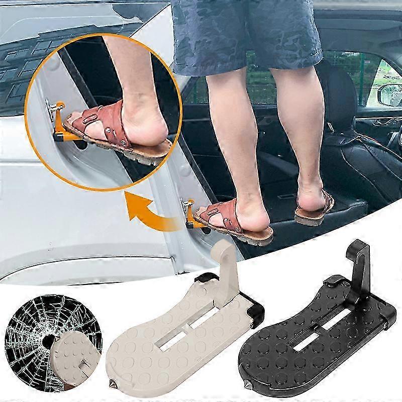 Universal Foldable Car Roof Rack Step Hook, Aluminum Alloy Latch Foot Pedal for Car Doors - Multifunctional Accessories for Various Vehicles