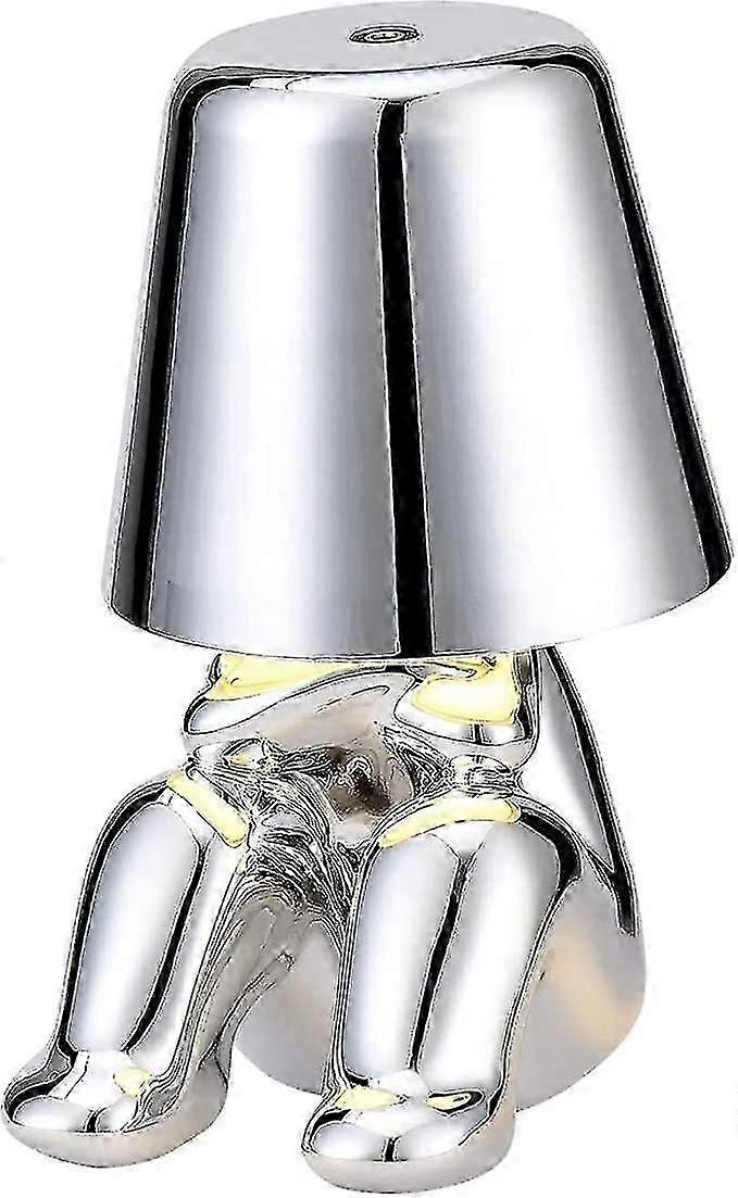 Thinker Lamp, Touch Control Table Lamp, Creative Little Gold Man Thinker Statue Led Desk Lamp, Decoration Gift