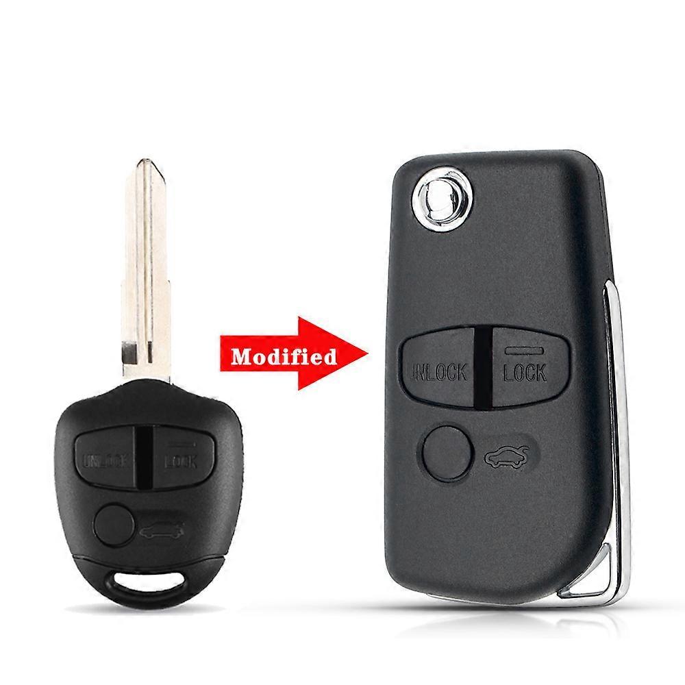 Car Modified Flip Remote Key Shell Case For Mitsubishi Lancer EX Evolution Grandis Outlander Right/Left Blade