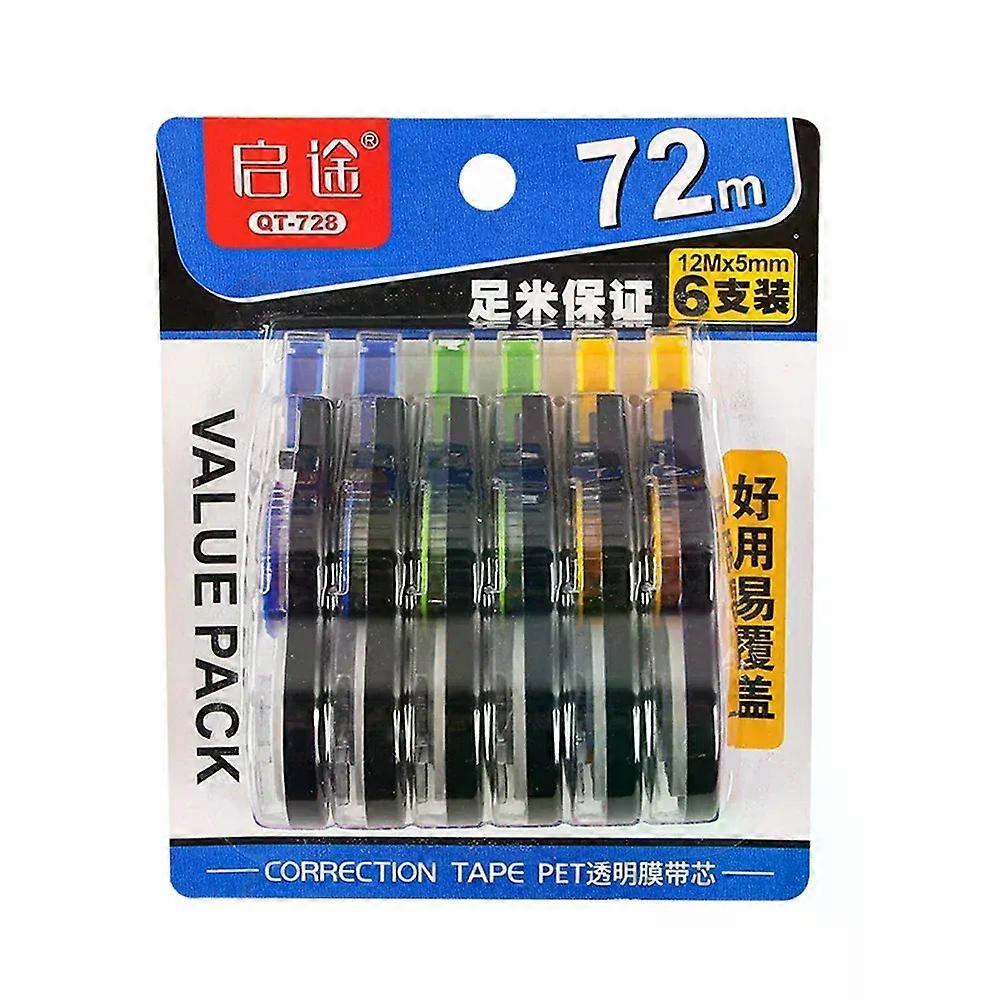 Stand Correction Tape White-out Tipex Whiteout Writing Students Kids Study Tools 6 Stuff Tapes Supplies Portable Pcs School