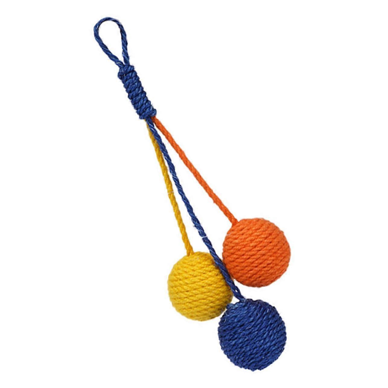 1Satz Interactive Cat Toy with Catnip Balls for Dental Care and Play Fun for Kittens and Cats