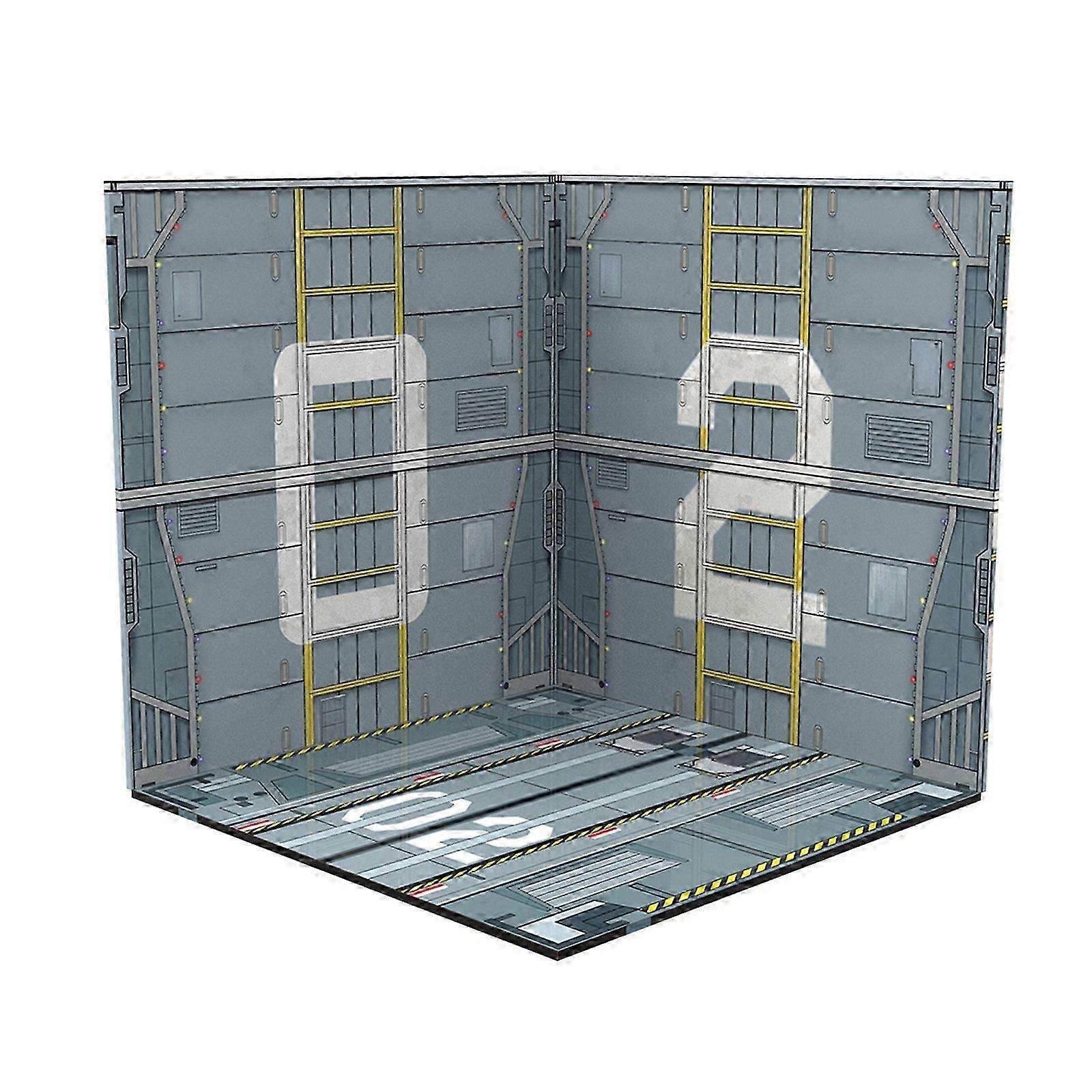 Collapsible Anime Figure Display Board With Triangular Bracket Space Saving Design Figure Display Stand For Collector