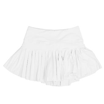 Zomer geplooide rok Zachte ademende witte tennisbroek rok met zakken voor meisje vrouwen Fitness XLYMMR)
