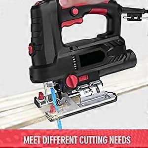 800W Jig Saw 6 Variable Speed Jigsaw with Saw Blades Guide Ruler Wrench