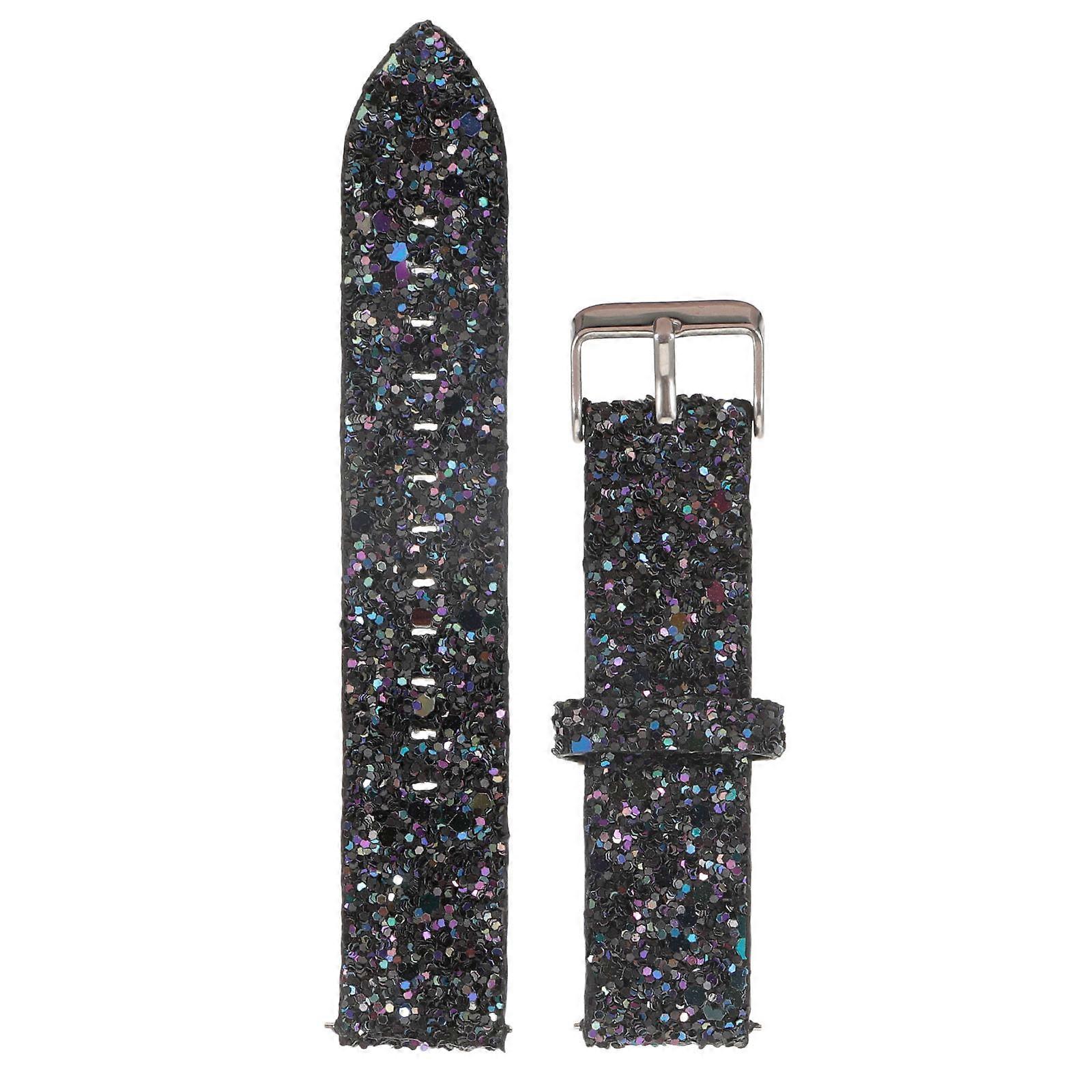 Bling Watch Band 20mm Compatible with Galaxy Watch 41/40/42/44mm/Active/Active2 Glitter Effect in Light and Sunlight for Sports and Parties 1Pcs
